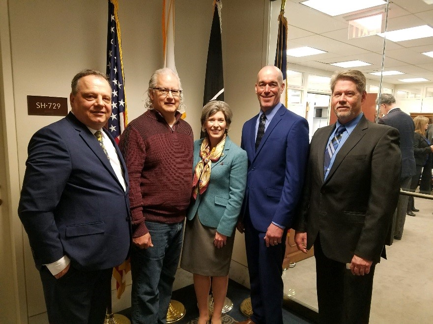 Letter carriers with Sen. Joni Ernst (R-IA)