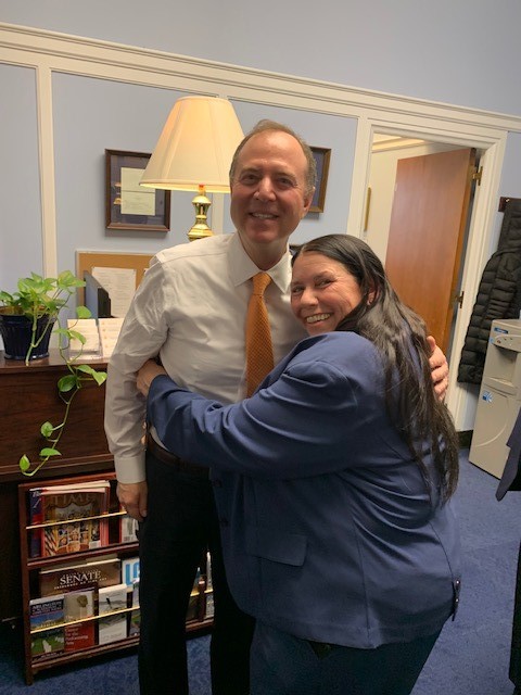 Letter carriers with Rep. Adam Schiff (D-CA)